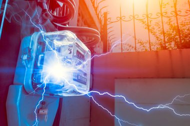 Watt saat metre elektrik kısa devre aşırı güç içinde ev halkı tehlikesi ile