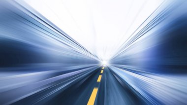 Hızlı görüntü yüksek hızlı yol iş hareketli gerçekleştirmek kavramı