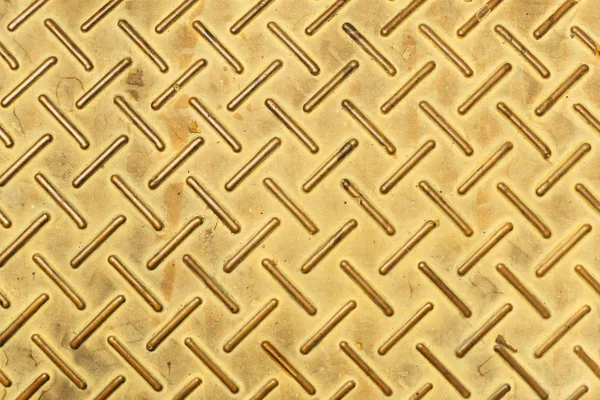 Yellow Rubber Speed Bump anti slip texture pattern on road for background