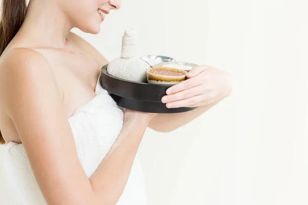 Beleza Cuidados Com Pele Spa Massagem Aroma Aroma Ervas Com — Fotografia de Stock