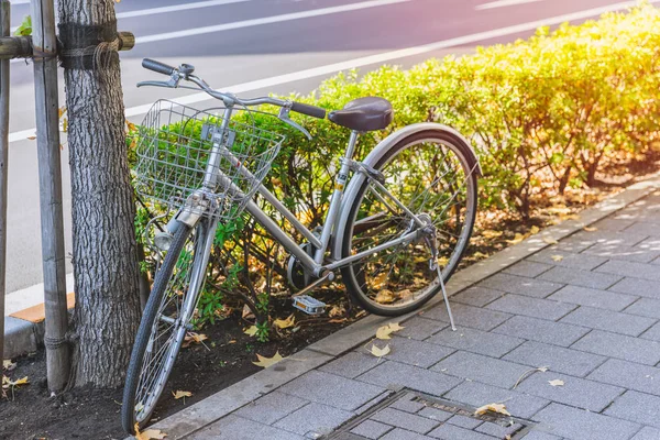 Old Bicycle Vintage Style Parking Japan Metro — Stock Photo, Image