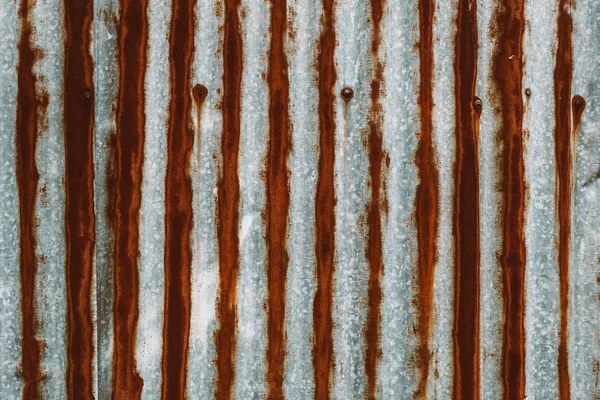 Old Rusty Zinc Wave Ceiling Tile Construction — Stock Photo, Image