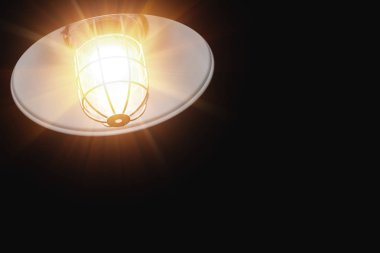 closeup retro tarzı ampul lamba, loft tarzı dekorasyon wi