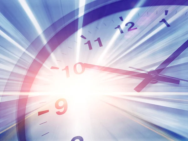 Reloj Tiempo Velocidad Rápida Avanzando Para Frenar Través Del Concepto —  Fotos de Stock