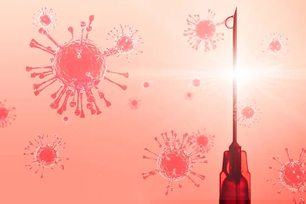 Virus Vaccine Coronavirus Drug Concept Copy Space — Stock Photo, Image