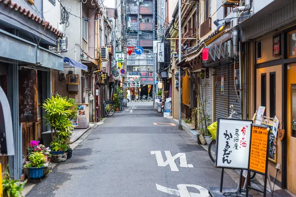 Strada Tranquilla Nessuno Vicolo Giappone Con Izakaya Bar Pmi Negozio — Foto Stock