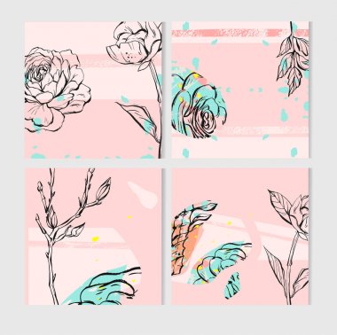 Geometrik kaktüs ve succulents pembe bir arka plan üzerinde. Vektör succulents çiçekler, beton tencere ve cam yaşayacağız ayarlayın. Vektör çizim. Seamless modeli.