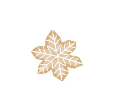 Elle çizilmiş vektör soyut eğlenceli neşeli Noel zaman çizgi film illüstrasyon kart beyaz arka plan üzerinde izole fırında zencefilli kurabiye yıldız şekli ile