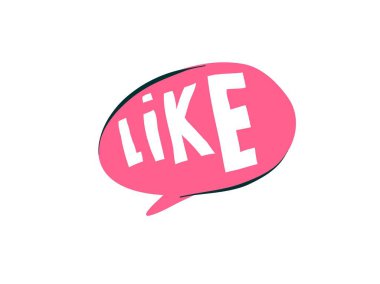 El çizimi vektör soyut çizgi film modern grafik konuşma balonu gibi resim sanatı beyaz arkaplanda izole