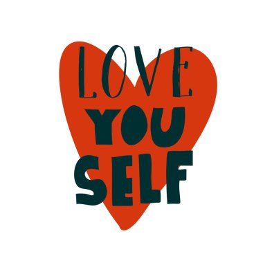 El çizimi vektör stoku soyut grafik motivasyon çizimleri el yazısıyla illüstrasyon kartı beyaz arka planda kendini izole ettiğin ilham verici faz aşkı