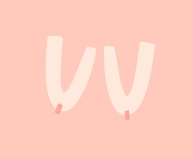 Vektör içinde el çizimi şekilleri olan soyut, pürüzsüz desen. Komik göğüsler arka planda