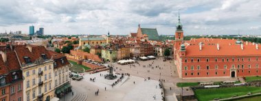 Panoramik Stare Miasto Varşova eski şehirde, Polonya