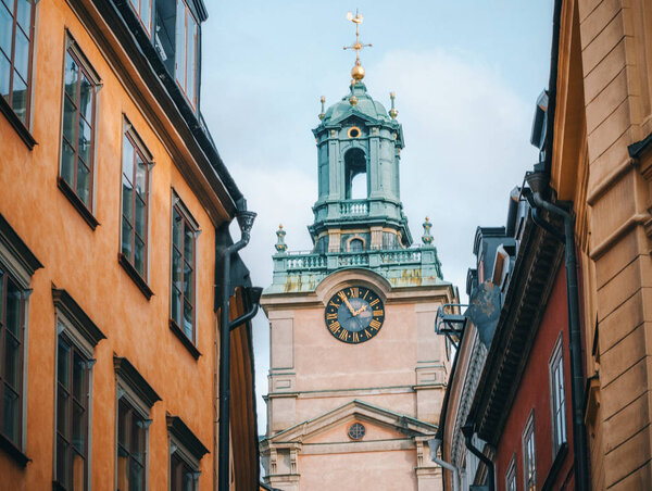 Cathedral of Saint Nicholas Storkyrkan Bell Tower, Stockholm, Sweden