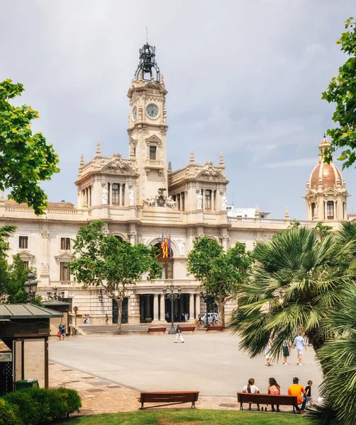 市政厅在 Valencia，西班牙 — 图库照片