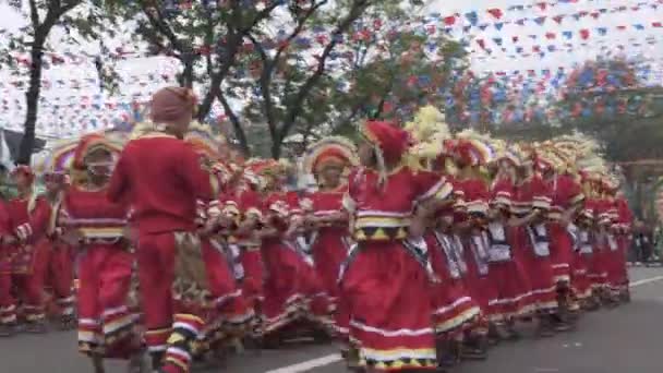 Cebu City Philippines Janvier 2019 Des Danseurs Rue Avec Une — Video