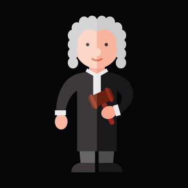 Yargıç düz simgesi