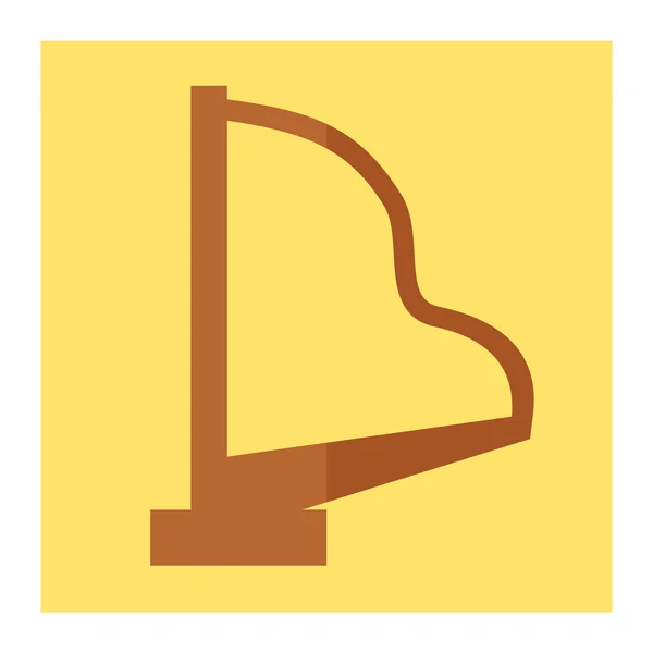 Kleurrijke harp pictogram — Stockvector