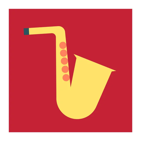 Icono de saxo colorido — Vector de stock