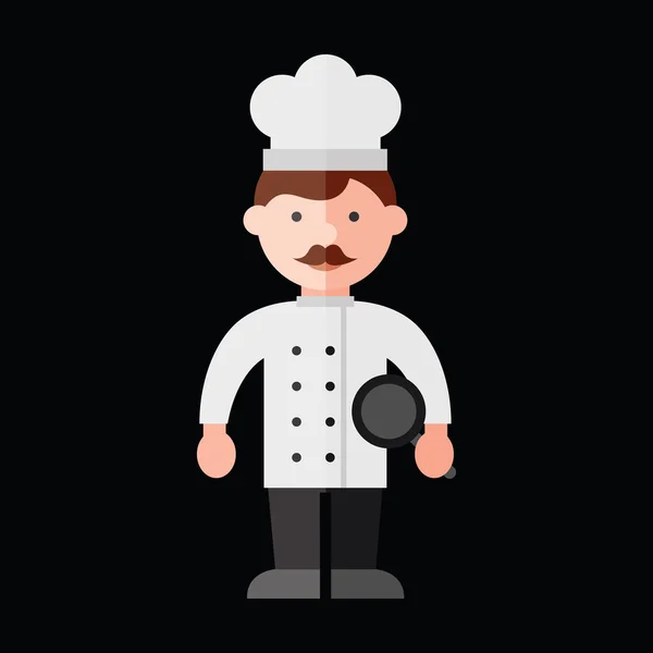 Cocinar icono plano — Vector de stock