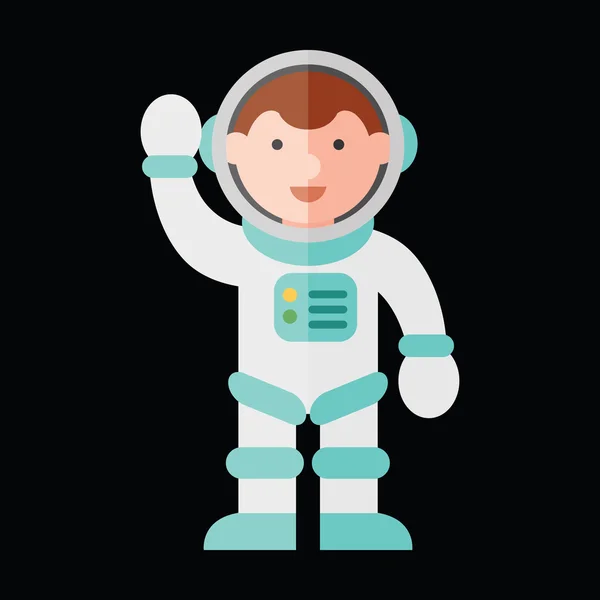 Cosmonaut flat icon — Stock Vector