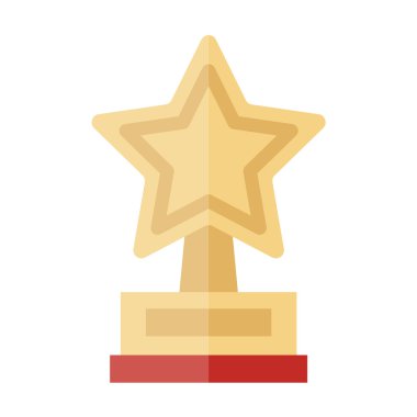 ödül renkli düz simgesi