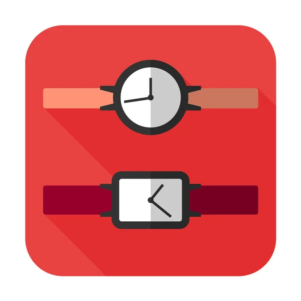 Armbandsur färgglada platt ikonen — Stock vektor
