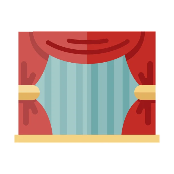 Tenda colorata icona piatta — Vettoriale Stock