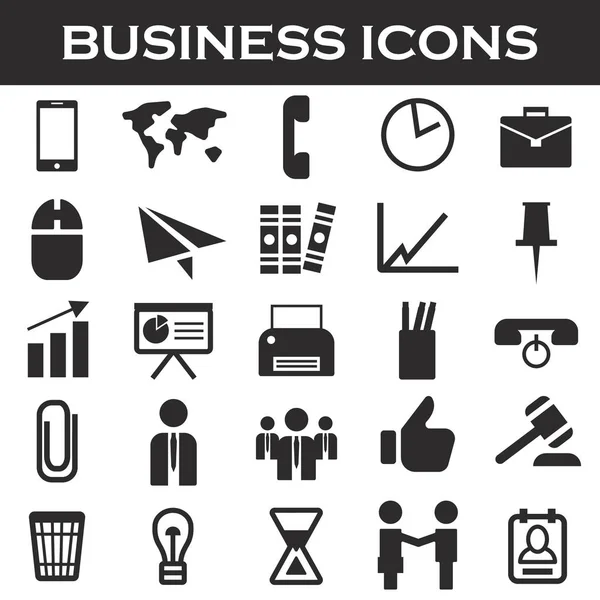 Zestaw ikon biurowych i biznesowych — Wektor stockowy
