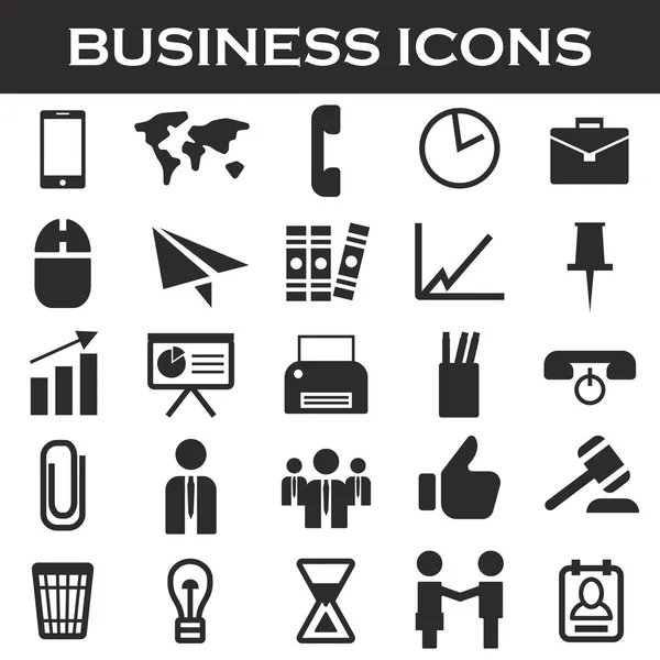 Kantoor en bedrijf pictogram set — Stockvector