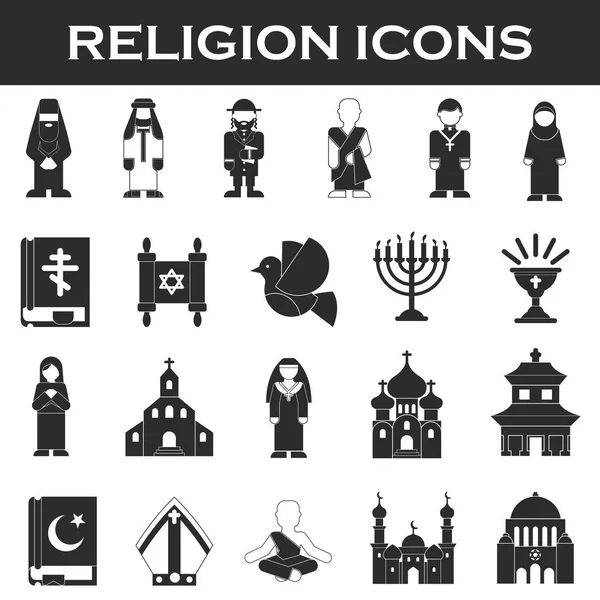 Religion ikoner Set — Stock vektor