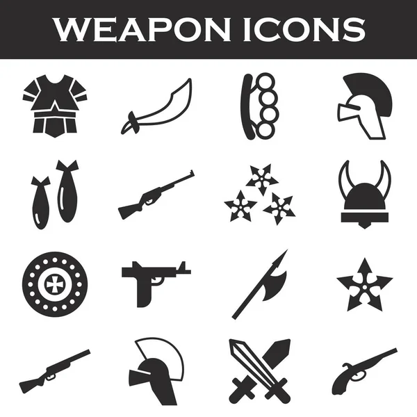 Set di icone delle armi — Vettoriale Stock