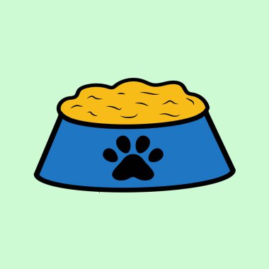 Evde beslenen hayvan yiyecek düz simgesi