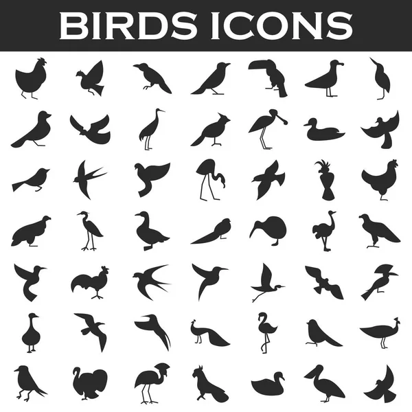 Birds icons set — Stock Vector