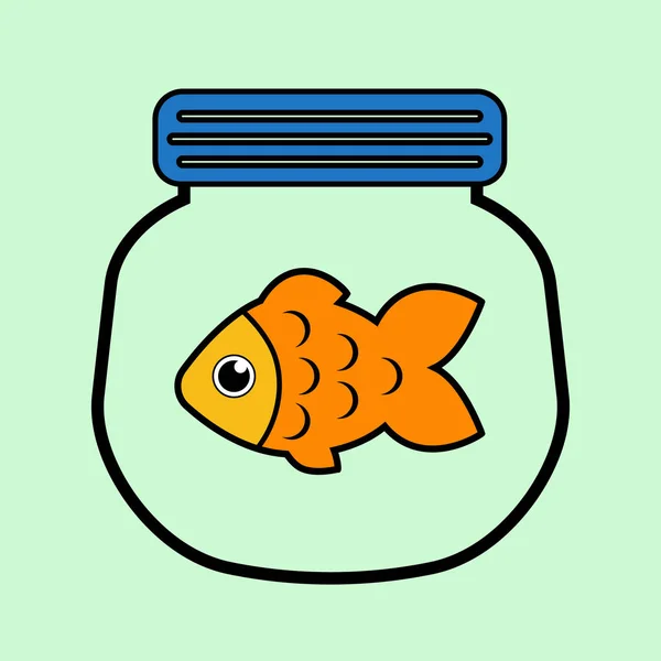 鱼肉扁担 — 图库矢量图片