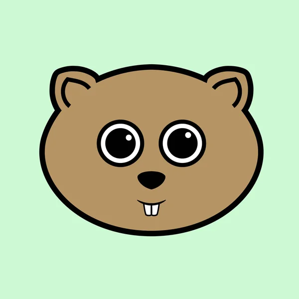 Hamster platte pictogram — Stockvector