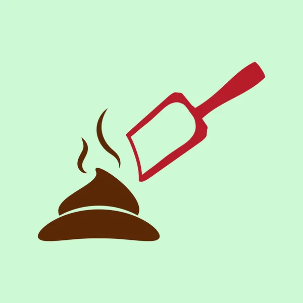 Poop flat icon — Stock Vector