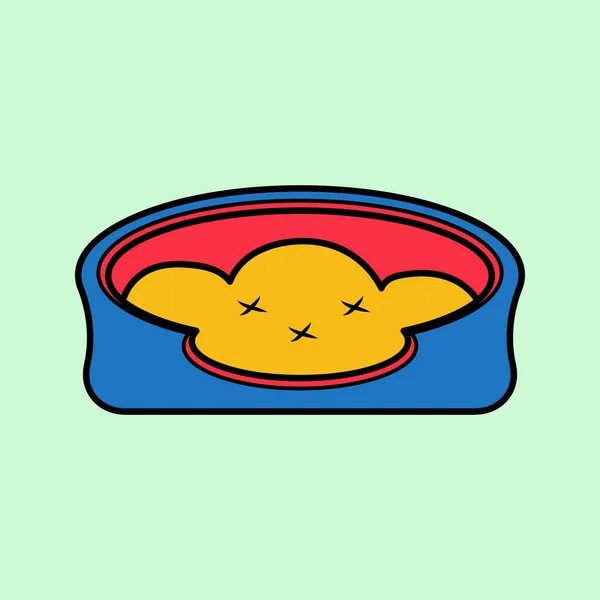 Pies poduszki płaskie ikona — Wektor stockowy