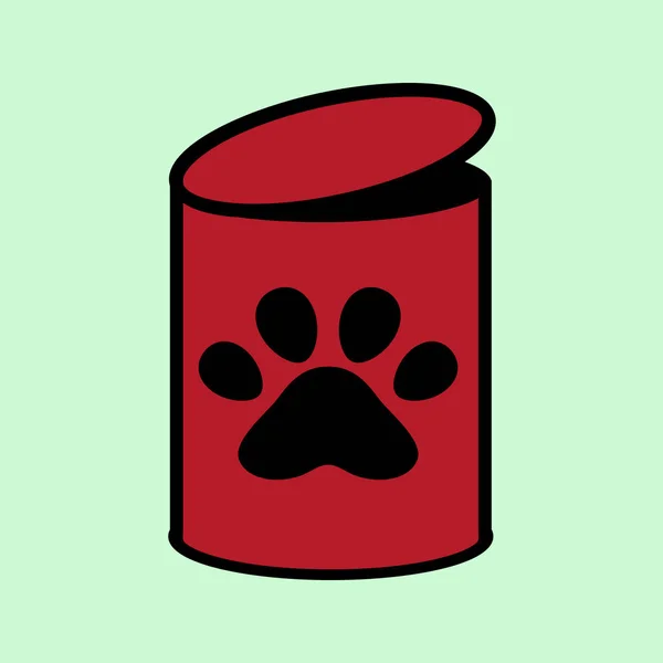 Pet food flat icon — Stock Vector