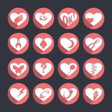 hearts_4 vektör simge kümesi