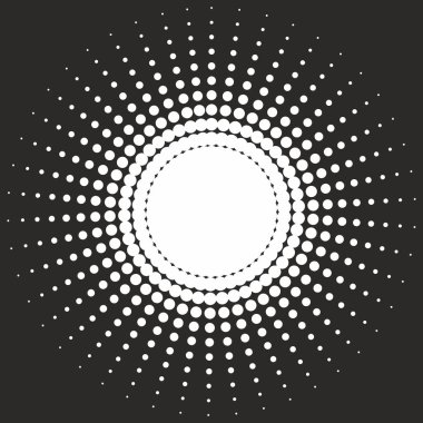 Soyut geometrik siyah-beyaz grafik tasarım yazdırma noktalı resim