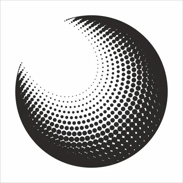 Abstracte geometrische zwart-wit grafisch ontwerp print halftoon — Stockvector