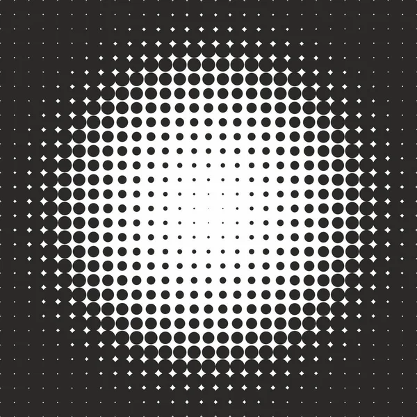 Desain grafis hitam dan putih abstrak mencetak halfton - Stok Vektor