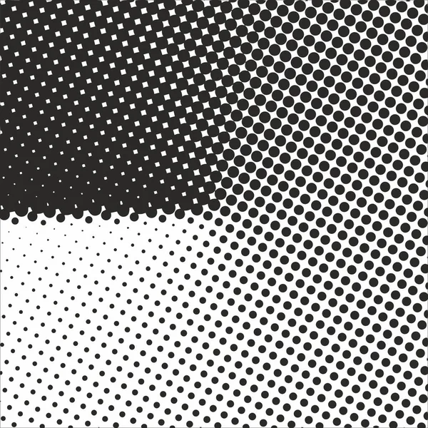 Impression graphique abstraite géométrique noir et blanc demi-ton — Image vectorielle