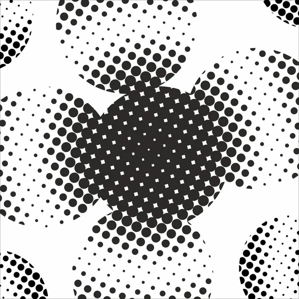 Abstrato geométrico preto e branco design gráfico impressão meio-tom —  Vetores de Stock