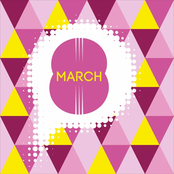 Grußkarte mit dem 8. März Frauentag _ 7 — Stockvektor