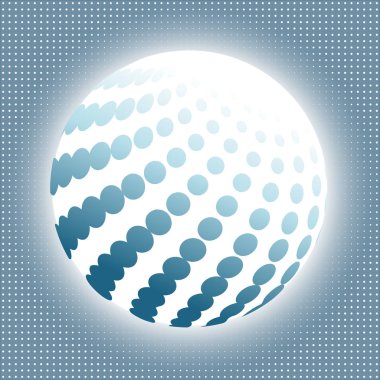 Set soyut yarı ton 3d spheres_15