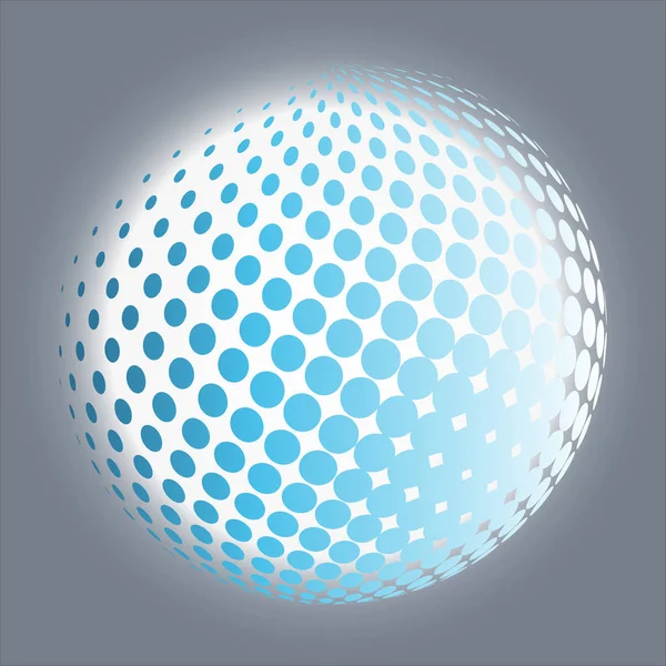 Set abstract halftone 3D spheres_11 — Stock Vector