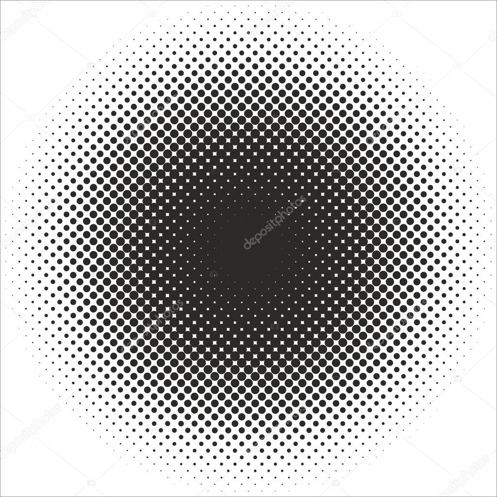 Abstract geometric black and white graphic design print halftone