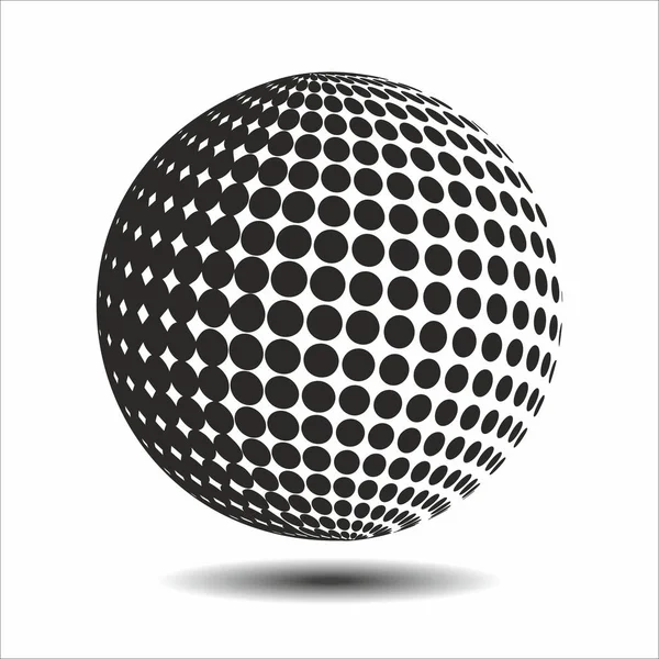 Nastavení polotónů abstraktní 3d spheres_16 — Stockový vektor