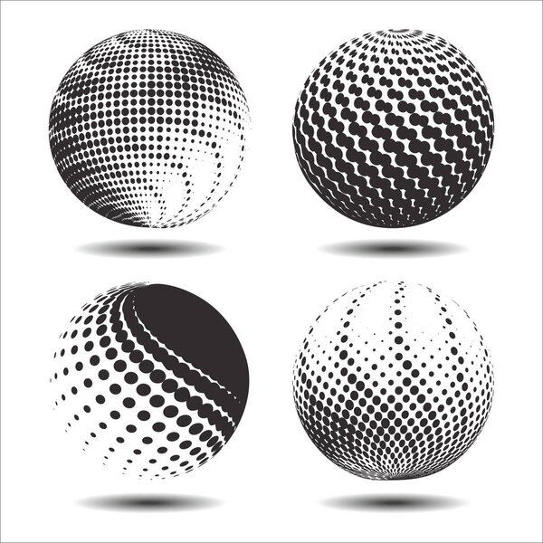 Set abstract halftone 3D spheres_22